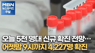 오늘 5천 명대 신규 확진 전망…어젯밤 9시까지 4,227명 확진 [MBN 뉴스와이드 주말]