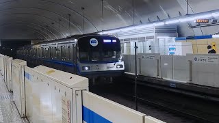 横浜市営地下鉄3000R形 3481F 三ツ沢下町駅通過