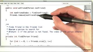 Implementing Unfriend - Intro to Java Programming