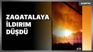 Zaqatalada məktəbə düşən ildırım yanğına səbəb olub