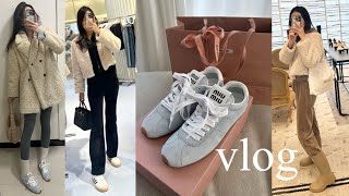 vlog_ 지네의 일상👟, 미우미우 신상 스니커즈 언박싱, 아디다스 삼바친구 삼배 구입기, 자라 zara 하울, 샤넬22백 화이트 들어만보기, 쇼핑브이로그, 일상브이로그