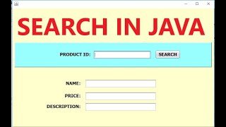 Java search using Mysql Database
