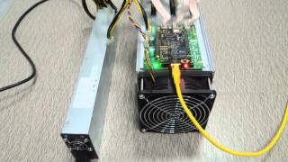 Demonstration of Antminer working from Bitmain