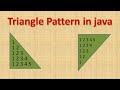 Pattern in java | Triangle  pattern | Pattern by using nested loop | java pattern