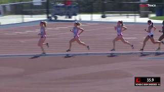 Kansas Women Sweep 800m Race | 2018 Kansas Relays