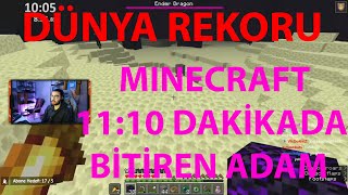 VİDEOYUN-MINECRAFT 11 DAKİKADA BİTİREN ADAMI İZLİYOR(YENİ DÜNYA REKORU)