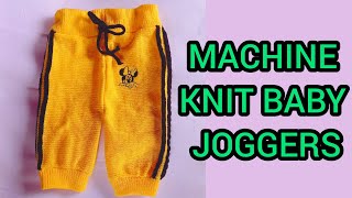 Machine knit Baby Joggers//Baby pant//