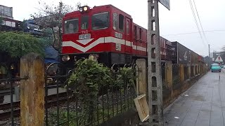 [1480] D18E-605 kéo tàu hàng AH11 | Chợ Văn Miếu (9:05) (27/01/2024)