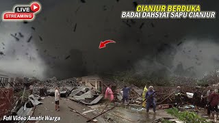 Detik2 Atap Permukiman RONTOK Tersapu Puting Beliung Saat Jelang Buka Puasa, Warga Cianjur Pasrah.!!
