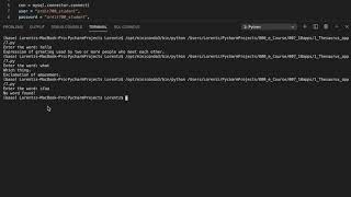 English Dictionary written in Python with SQL