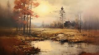 Muted Fall Landscapes Art for TV Slideshow | Moody Autumn TV Screensaver | 1 HR No Music