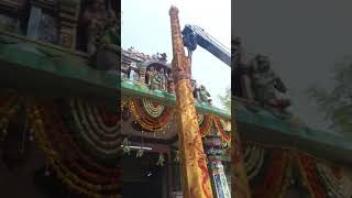 Dwajasthambam Shikara Pratista on 7th Anjaneya swamy#shorts