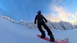 Snowboarding Stratton in Early December