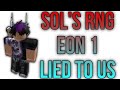 Roblox Sol's RNG EON 1 Roll Back Canceled