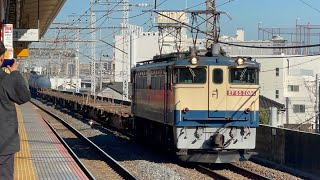 【ef65が臨8764レを代走！】ef65-2086号機+コキ8両+タキ5両