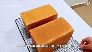 超快手吐司，一次发酵晚饭后就可以做好！Quick Toast Recipe