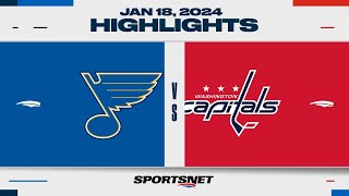 NHL Highlights | Blues vs. Capitals - January 18, 2024