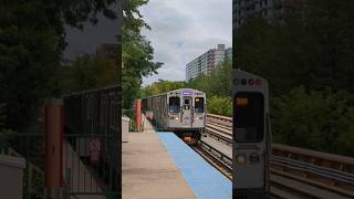 CTA Purple Line train arriving at Davis station #train #shorts