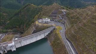 静岡県　森町　太田川ダム（かわせみ湖）ドローン空撮