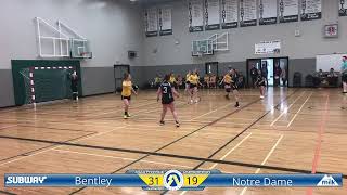 ASAA 2019 Tier II Team Handball Provincials - Girls Pool B - Bentley vs Notre Dame