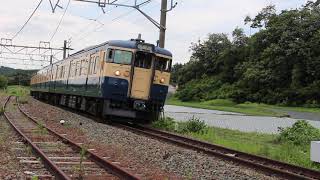 しなの鉄道  115系  横須賀色  軽井沢ゆき  平原駅