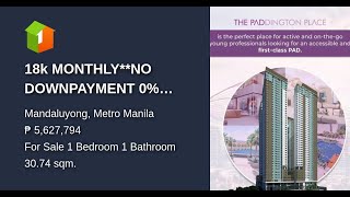 18k MONTHLY**NO DOWNPAYMENT 0% INTEREST! High Rise Tower in Mandaluyon