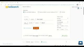How to Conduct an Advanced Search with OneSearch