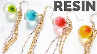 🌹【UVレジン】玉を玉で閉じ込めたピアス/Earring to confine the ball