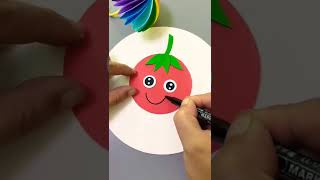 TOMATO PAPER CRAFT IDEAS | HOW TO MAKE TOMATO PAPER CRAFT IN CHART PAPER | GRYFFIN ARTS #shorts