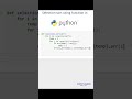 Selection sort using function in Python