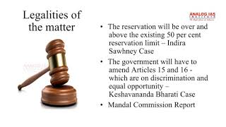 Reservation for Economically backward classes - By samiksha - Analog IAS Institute