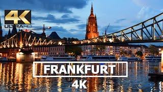 Frankfurt am Main, Germany 4K Night City Views