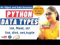 Data Types | Learn Python Data Types | Data Structures in Python| Data Types in Python | Tutorial #4