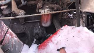 OldGuyDIY Kubota Tractor Crank No Start Frozen Fuel. Vacuum Tank, Blow Out Lines, Heat Lamp, Fixed