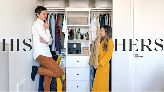 DIY SMALL His & Hers Closet Upgrade! Affordable Custom Closet Organizer ๐๐
