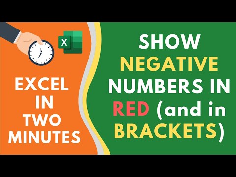 Show Negative Numbers in Red Color (with a Bracket) in Excel