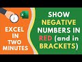 Show Negative Numbers in Red Color (with a Bracket) in Excel