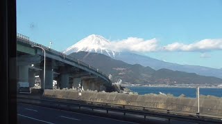 JR東海道線から見た富士山（安倍川橋梁～由比）2021年2月3日