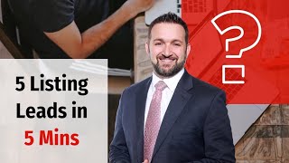 How a Realtor Gets 5 Listing Leads in 5 minutes using the MLS #leadgeneration #realestatetraining