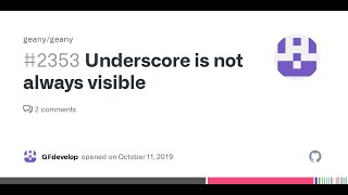 How to fix UNDERSCORE NOT VISIBLE in GEANY? [WORKED]