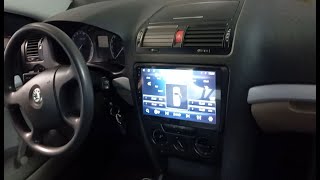 Cómo instalar una radio Android Auto con cámara de visión trasera en SKODA Octavia