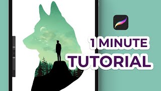 How To Make An Easy Procreate Illustration (1 Minute Tutorial For Beginners) (#Shorts)