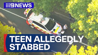Teens dies outside of Sydney police station after allegedly being stabbed | 9 News Australia