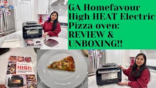 UNBOXING \u0026 REVIEW : GA HOMEFAVOR HIGH HEAT ELECTRIC PIZAA OVEN,GA HOMEFAVOR PIZZA OVEN REVIEW UNBOX