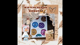 watercolour donut tutorial/ #watercolour / #donut / #makoccino