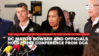 DC Mayor Bowser and officials hold press conference from DCA