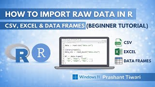 How to Import Raw Data in R using RStudio | CSV, Excel & Dataframes (beginner tutorial)