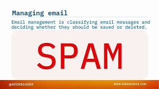 Managing Email and Spam || Cyber Security || GeeksCodes