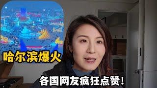 【君君在瑞典】冰雕界的天花板，哈爾濱爆火，各國網友羨慕：這氛圍太棒了！