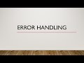 Error Handling | Python for Data Engineers